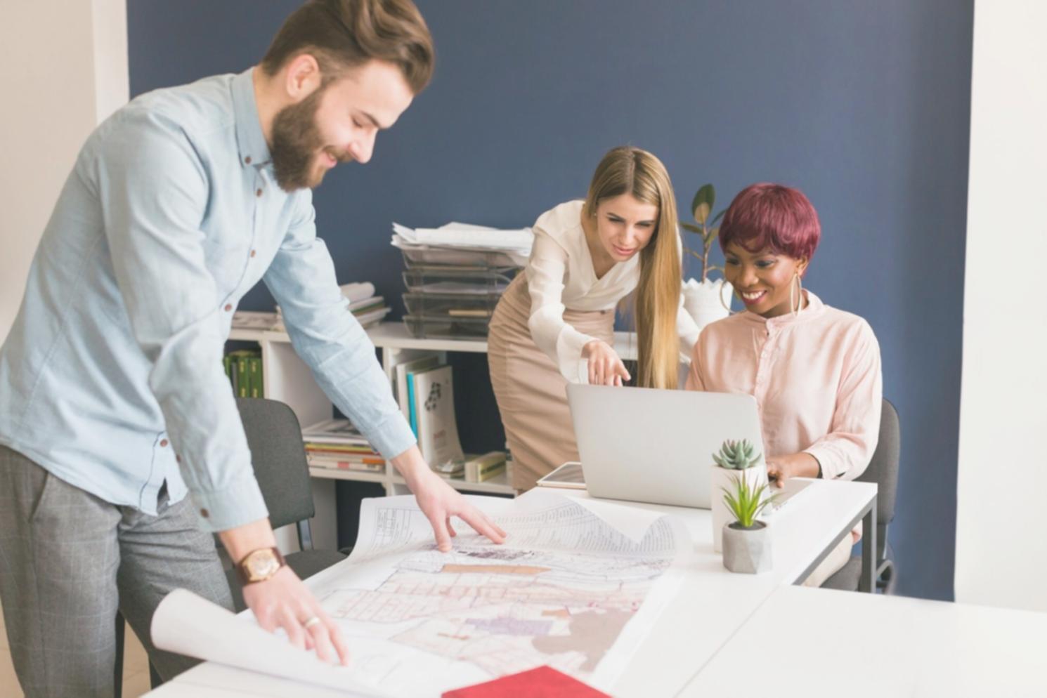Financial charts and analytical tools on a desk
